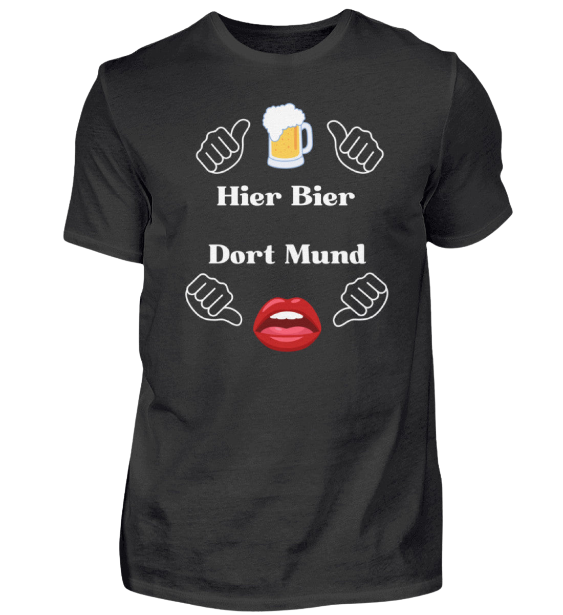Shirt 'Hier Bier/Dort Mund'
