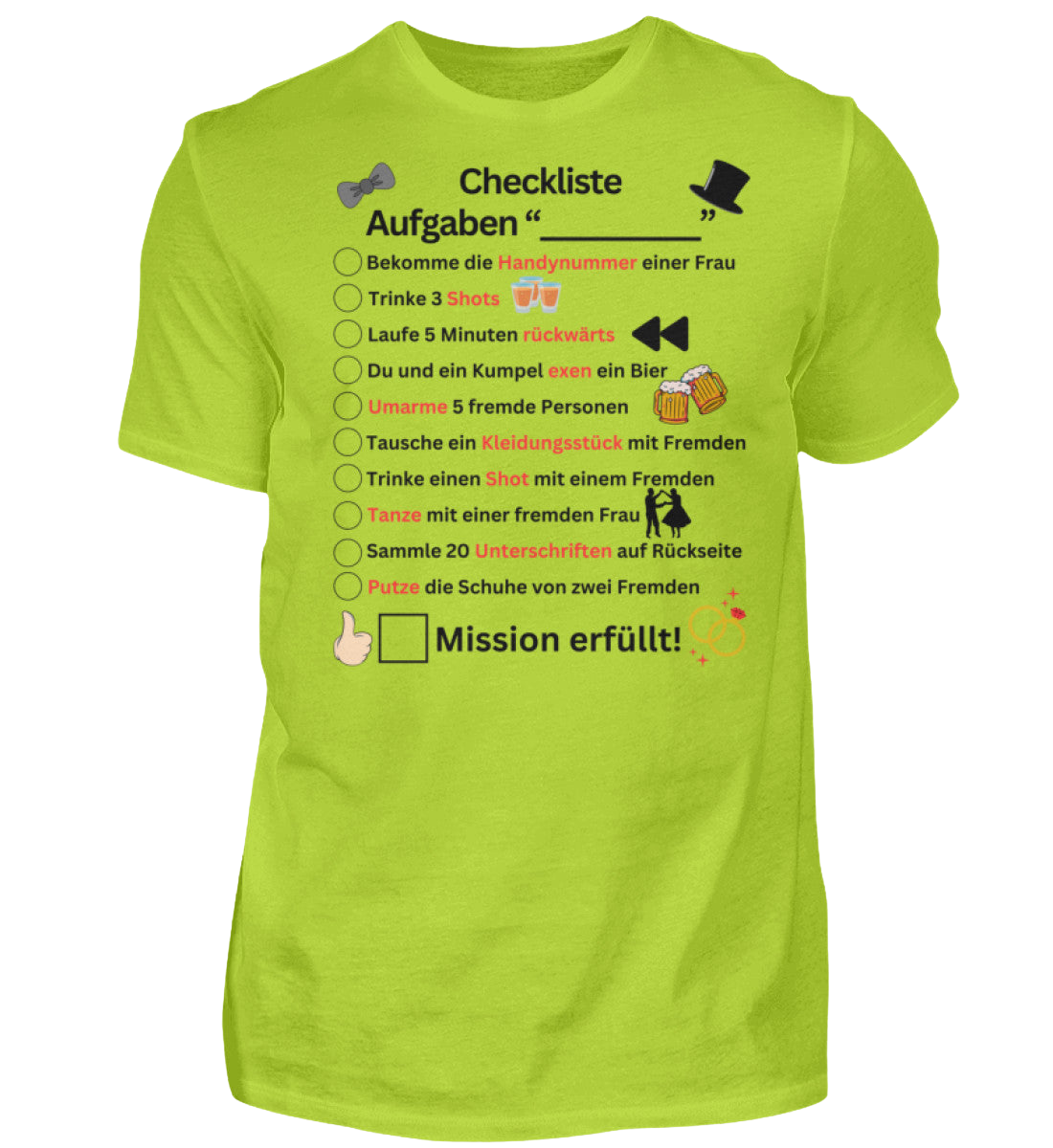 Shirt 'Checkliste'
