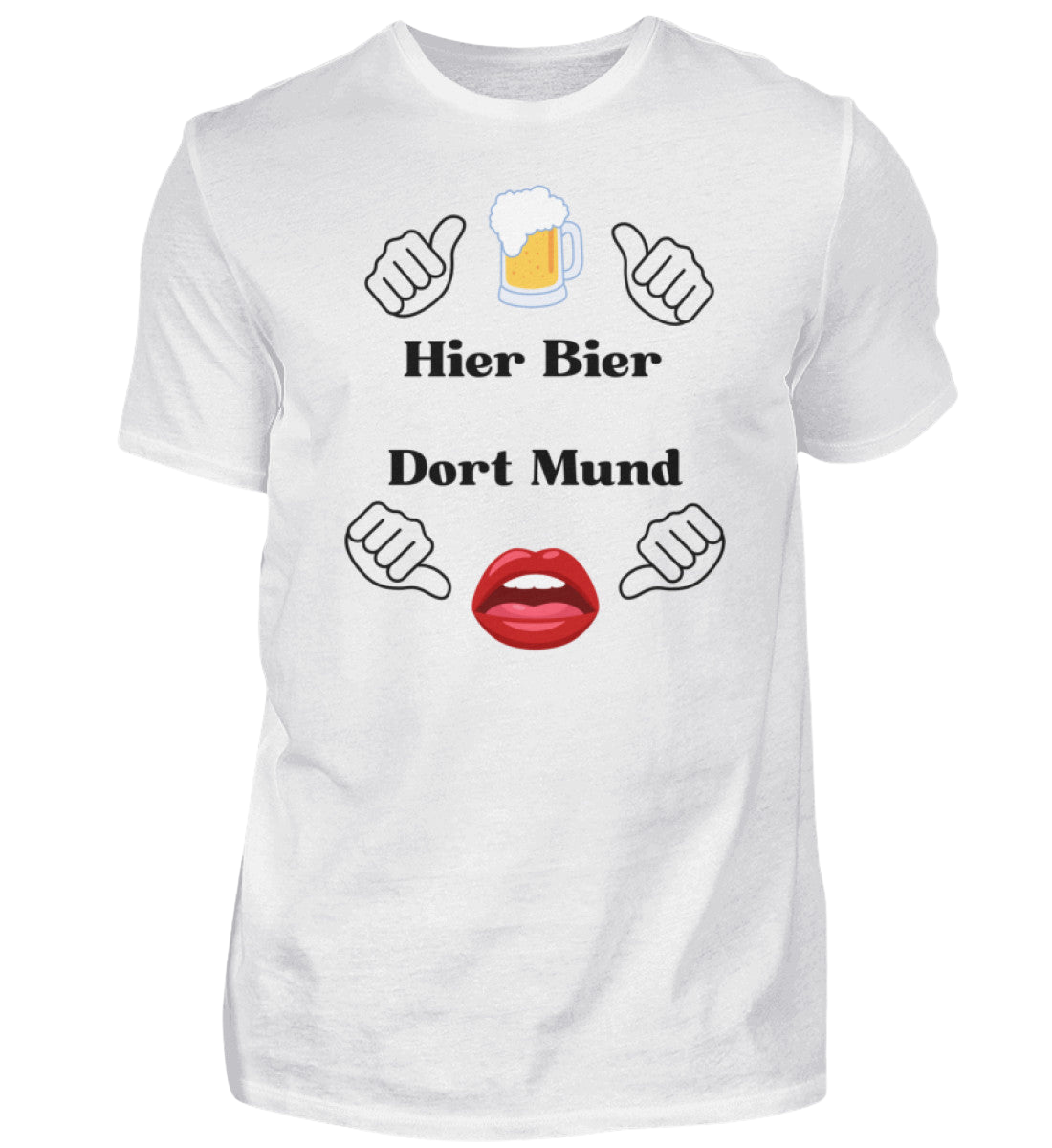 Shirt 'Hier Bier/Dort Mund'