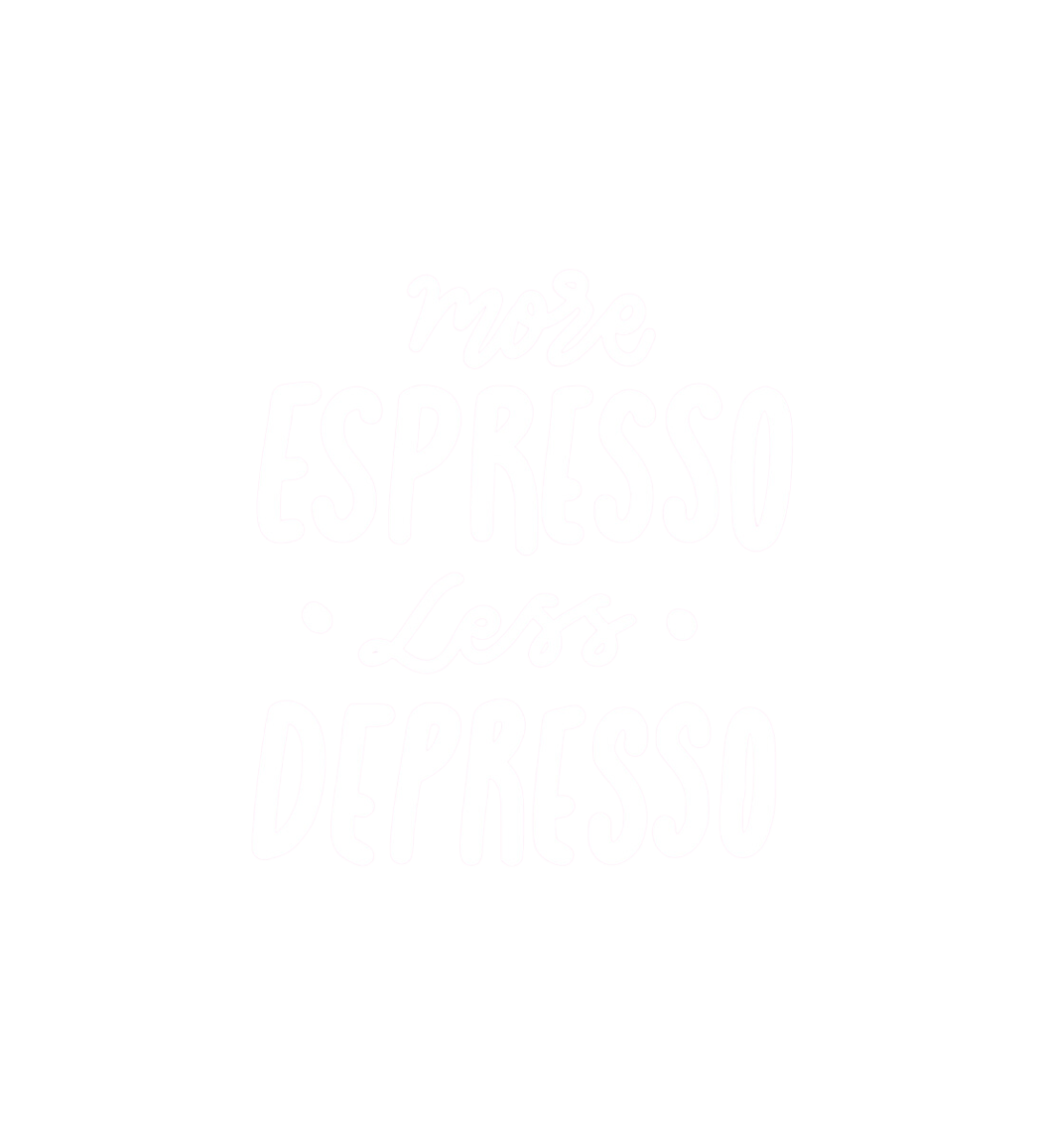 Tasse 'More Espresso Less Depresso'