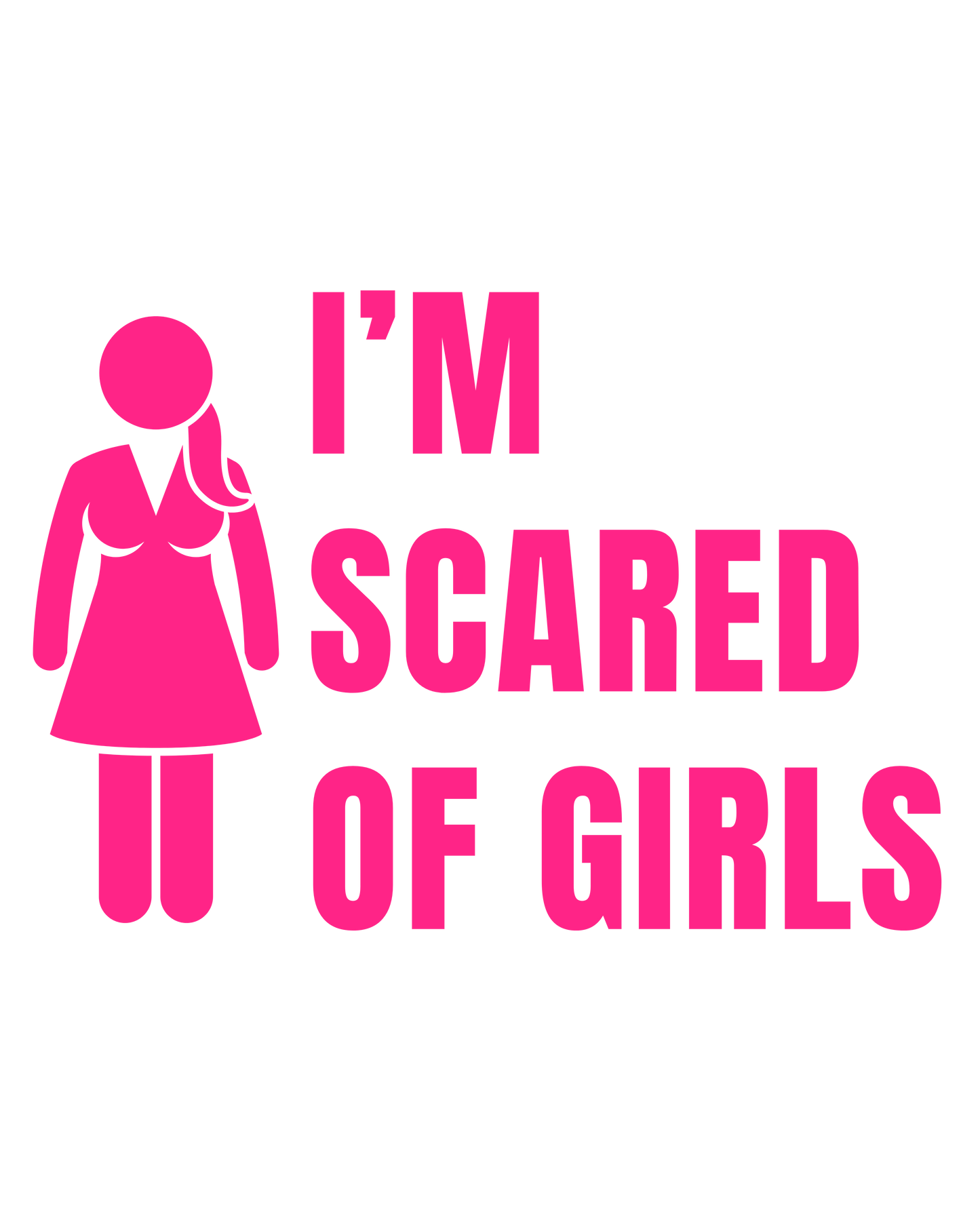 Shirt 'I'm scared of girls'