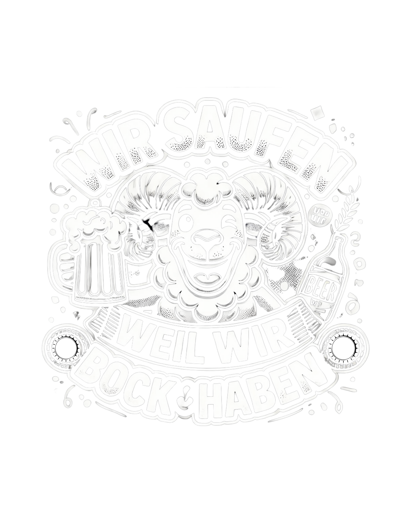 Shirt 'Wir saufen weil wir Bock haben'