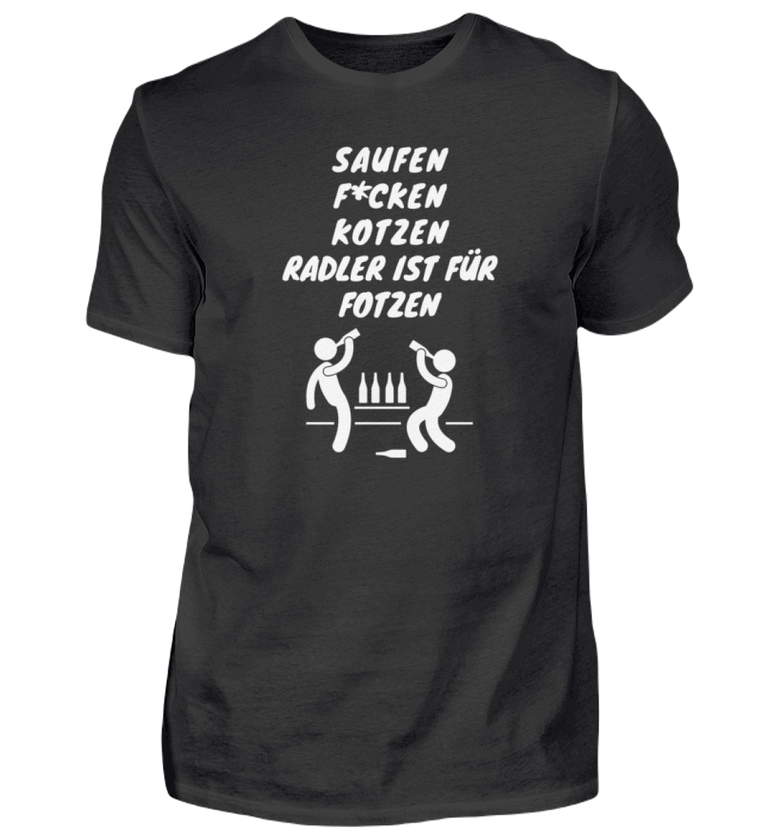 Shirt 'Saufen, F*cken, Kotzen'