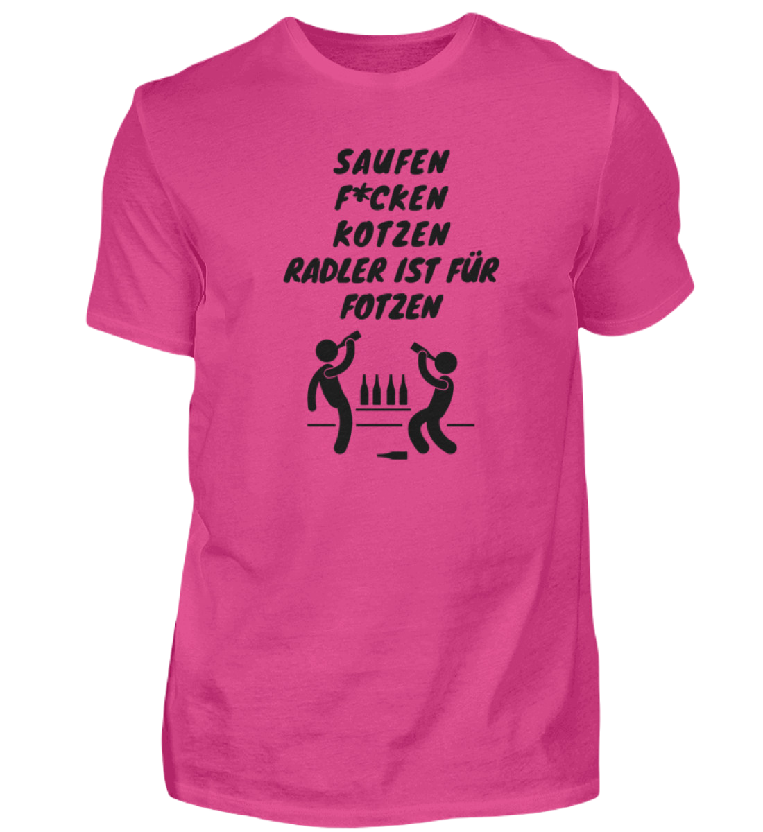 Shirt 'Saufen, F*cken, Kotzen'