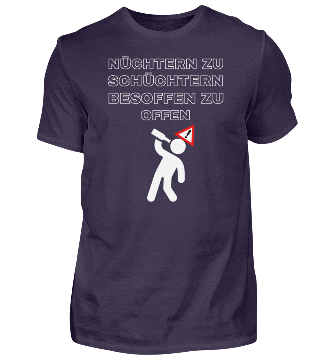 Shirt 'nüchtern zu schüchtern'