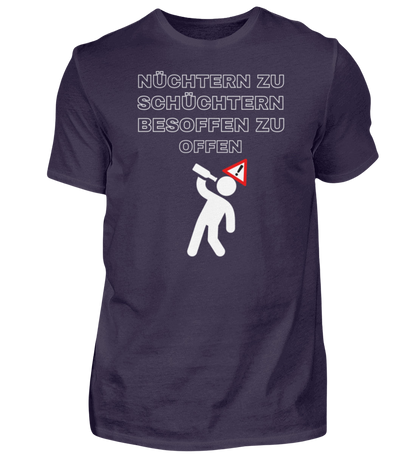 Shirt 'nüchtern zu schüchtern'