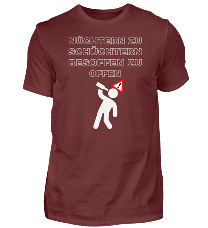 Shirt 'nüchtern zu schüchtern'