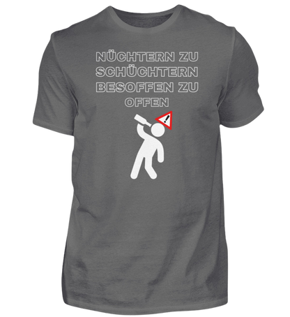 Shirt 'nüchtern zu schüchtern'
