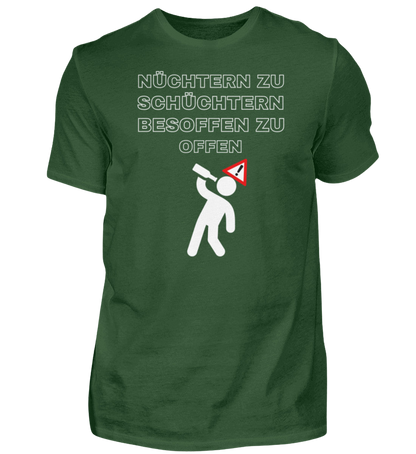 Shirt 'nüchtern zu schüchtern'
