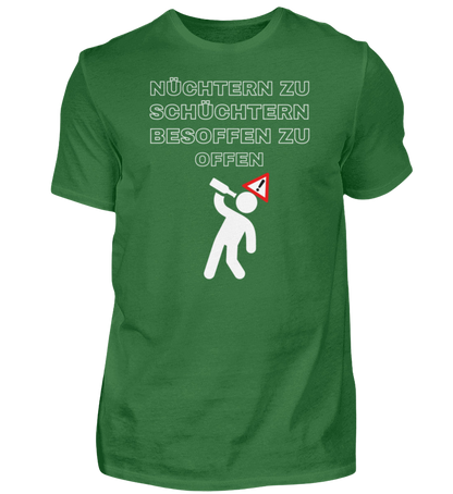 Shirt 'nüchtern zu schüchtern'