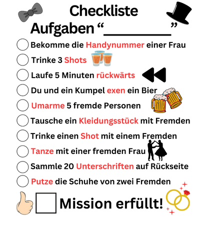 Shirt 'Checkliste'