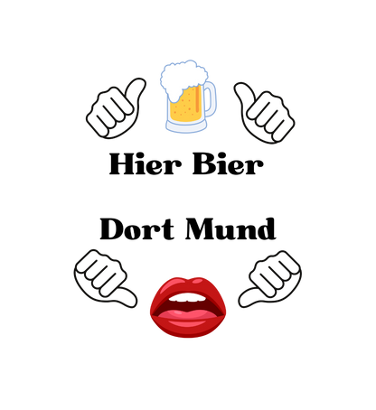 Shirt 'Hier Bier/Dort Mund'