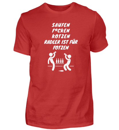Shirt 'Saufen, F*cken, Kotzen'