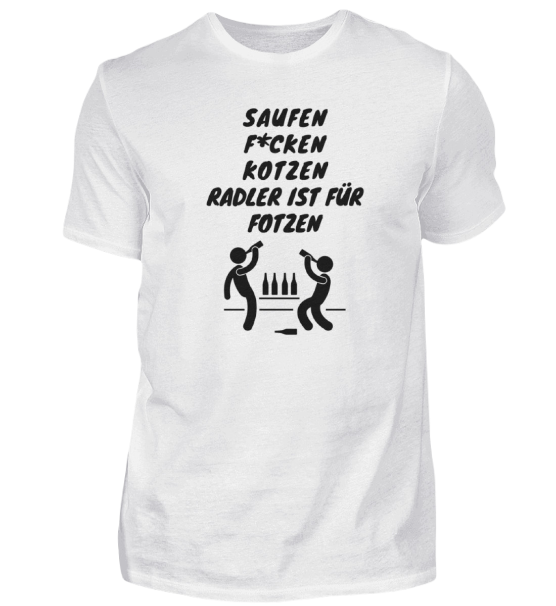 Shirt 'Saufen, F*cken, Kotzen'