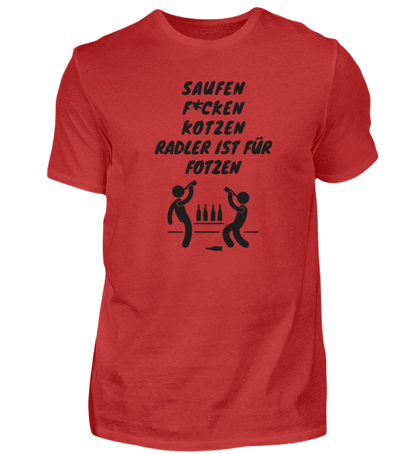 Shirt 'Saufen, F*cken, Kotzen'